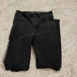 American Eagle, Ripped (only in knees), black jeans, size 2R